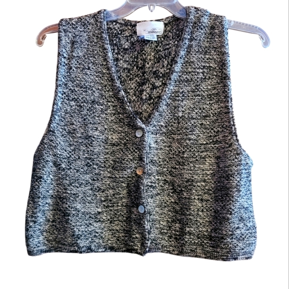 Vintage Women's Options by Worthington Cotton Blend Knit Vest Size Large